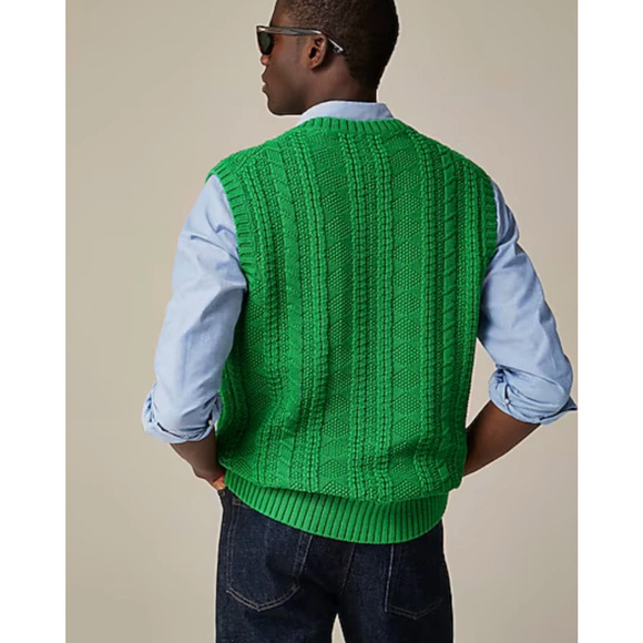 J.Crew Mens Sweater Vest XS Green Sailboat - Picture 8 of 8